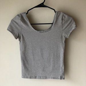 F21 Striped Crop Top